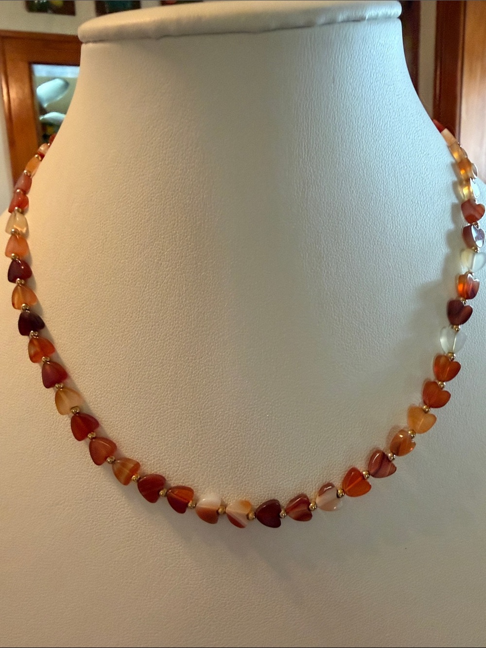 Audrey Limoges Collection Carnelian Heart Necklace